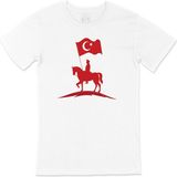 Cix Atatürk Kırmızı Bayraklı Atlı T-shirt