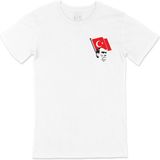 Cix Atatürk ve Türk Bayraklı Cep Logo Tasarımlı Beyaz Tişört