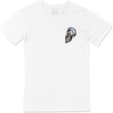 Cix Ayda Uluyan Kurt Beyaz Cep Logo Tasarımlı Erkek T-shirt