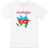 Cix Azerbaycan Haritalı ve Bayraklı T-shirt