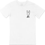 Cix Bad Bunny Tavşan Cep Logo Tasarımlı Beyaz Tişört