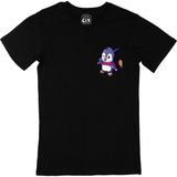 Cix Balıkçı Penguen Cep Logo Tasarımlı 4XL Siyah Erkek T-shirt