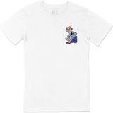 Cix Balonlu Astronot Cep Logo Tasarımlı Beyaz Tişört