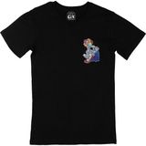 Cix Balonlu Astronot Cep Logo Tasarımlı Siyah T-shirt