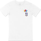 Cix Balonlu Penguen Cep Logo Tasarımlı Beyaz Tişört