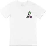 Cix Batman & Joker Cep Logo Tasarımlı Beyaz Tişört - 3XL