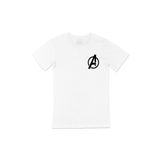 Cix Beyaz Avengers Logolu Siyah Erkek T-shirt