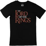 Cix Beyaz Kahverengi Lord Of The Rings Return Yazılı Siyah Erkek T-shirt