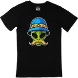 Cix Bıyıklı Alien XS Siyah Erkek T-shirt