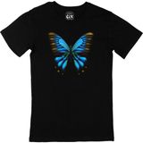 Cix Butterfly Kelebekli 4XL Siyah Erkek T-shirt