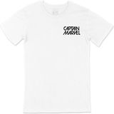 Cix Captain Marvel Cep Logo Tasarımlı Beyaz Tişört