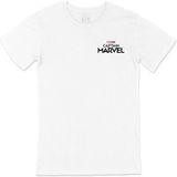Cix Captain Marvel Studios Cep Logo Tasarımlı Beyaz Tişört - 3XL
