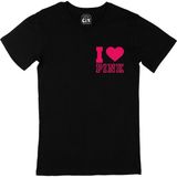 Cix Cix I Love Pink Cep Logo Tasarımlı Siyah T-shirt