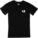 Cix Cix Tatlı Panda Tasarım Cep Logo Tasarımlı Siyah Tişört