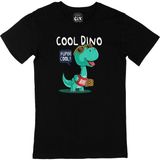 Cix Cool Dinozorlu Siyah Erkek T-shirt