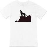 Cix Dağda Uluyan Kurt Beyaz T-shirt