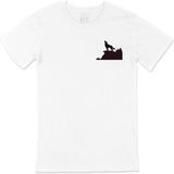 Cix Dağda Uluyan Kurt Cep Logo Beyaz T-shirt