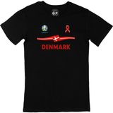 Cix Danimarka Euro 2020 Siyah Erkek T-shirt