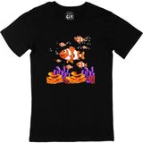 Cix Deniz Akvaryumu Palyanço Kısa Kollu Siyah T-shirt