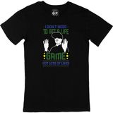 Cix Dont Need Life Baskılı Kısa Kollu Siyah T-shirt