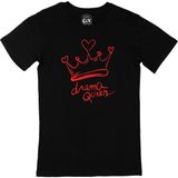 Cix Drama Queen Baskılı Kısa Kollu Siyah T-shirt
