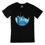 Cix Dubai Baskılı Kısa Kollu Siyah T-shirt