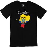 Cix Ekvator Haritalı ve Bayraklı Baskılı Yuvarlak Yaka Siyah T-shirt