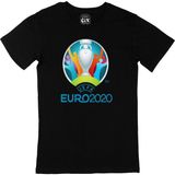 Cix Euro 2020 Logolu Baskılı Yuvarlak Yaka Siyah T-shirt