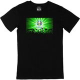 Cix Euro 2020 Taraftarları Baskılı Yuvarlak Yaka Siyah T-shirt