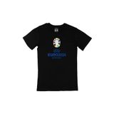 Cix Euro 2024 Almanya Kupalı Baskılı Yuvarlak Yaka Siyah T-shirt