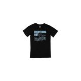 Cix Everything But Music Baskılı Yuvarlak Yaka Siyah T-shirt