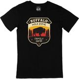 Cix Family Camp Baskılı Yuvarlak Yaka Siyah T-shirt