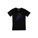 Cix Fransa Şehir İsimli Baskılı Yuvarlak Yaka Siyah T-shirt