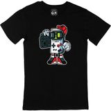 Cix Gamer Baskılı Yuvarlak Yaka Siyah T-shirt