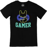 Cix Gamer Hand Baskılı Yuvarlak Yaka Siyah T-shirt
