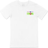 Cix Güçlü Ol Be Strong Cep Tasarım Baskılı Beyaz T-shirt