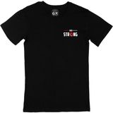 Cix Güçlü Ol Be Strong Cep Tasarım Baskılı Siyah T-shirt