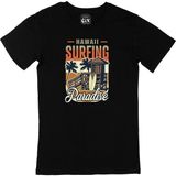 Cix Hawaii Paradise Baskılı Siyah Erkek T-shirt
