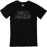 Cix Hello Monday Baskılı Siyah Erkek T-shirt