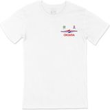 Cix Hırvatistan Euro 2020 Cep Logo Tasarımlı Beyaz Erkek T-shirt