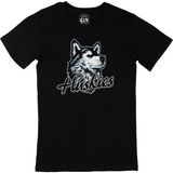Cix Husky Sibirya Kurdu Baskılı Siyah Erkek T-shirt