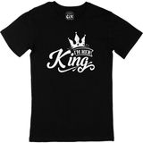 Cix I Am Her King Baskılı Siyah Erkek T-shirt