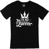 Cix I Am His Queen Baskılı Siyah Erkek T-shirt