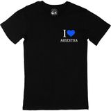 Cix I Love Arjantin Cep Logo Tasarımlı Siyah T-shirt