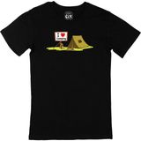 Cix I Love Camping Baskılı Siyah Erkek T-shirt