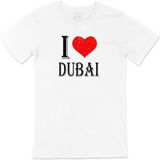 Cix I Love Dubai Baskılı Beyaz Unisex T-shirt