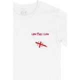 Cix I Love Gürcistan Baskılı Beyaz Unisex T-shirt