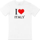 Cix I Love Italy Baskılı Beyaz Unisex T-shirt
