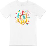 Cix I Love K Pop Baskılı Beyaz Unisex T-shirt
