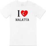 Cix I Love Malatya Baskılı Beyaz Unisex T-shirt